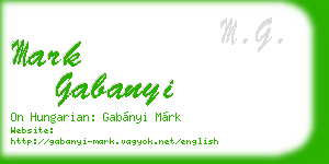 mark gabanyi business card