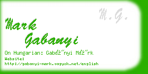 mark gabanyi business card